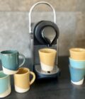 Tasses à café expresso, en grès blanc